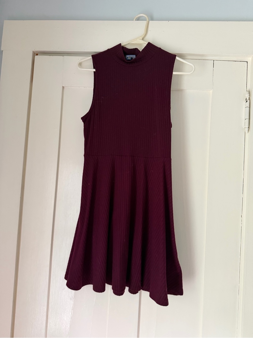 PacSun Sleeveless Mock Neck Skater Dress - Wine